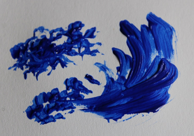 Techniky akrylové malby - tahy pastovité a strukturované.