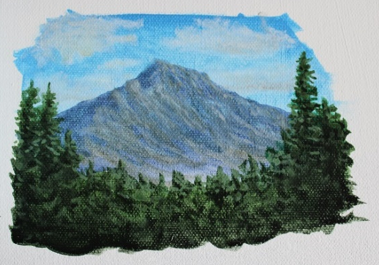 Techniky akrylové malby - malba "ala akvarel".