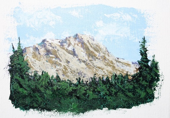 Techniky akrylové malby - malba pastovitá, malba špachtlí.