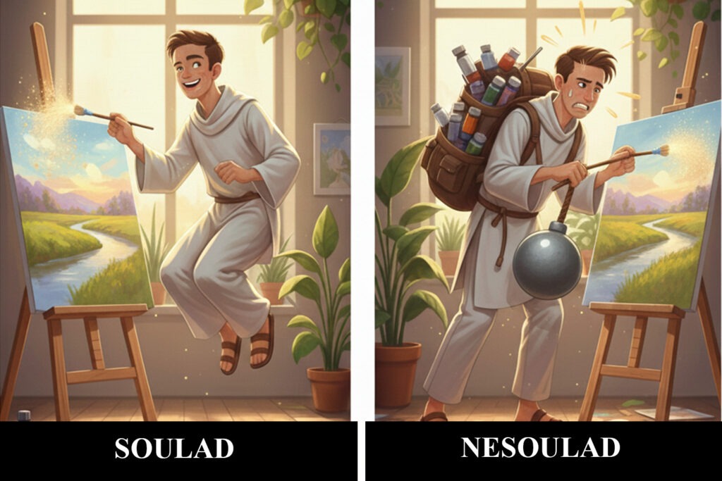 Malování v souladu vs. v nesouladu