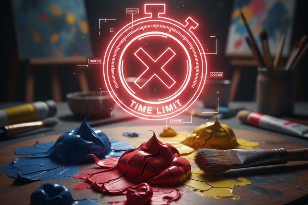 Rychlost schnutí akrylu je častý problém malířů začátečníků.